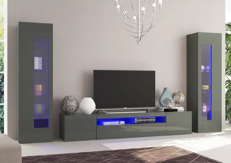 Soggiorno DAIQUIRI con porta TV e 2 vetrine