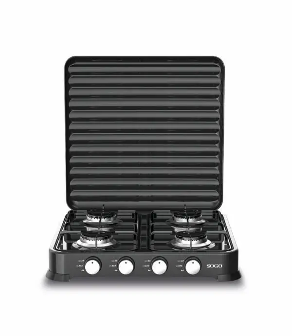 SOGO Piano cottura a gas 4 fuochi 4 x 103 mm - nero