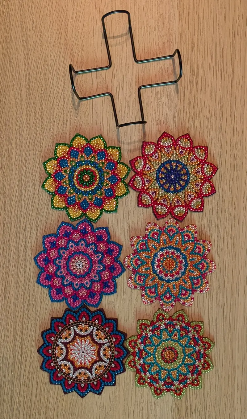 Sottobicchieri eleganti in diamond painting