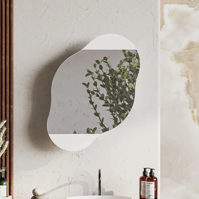 Specchio Cloud a forma di nuvola apribile colore bianco