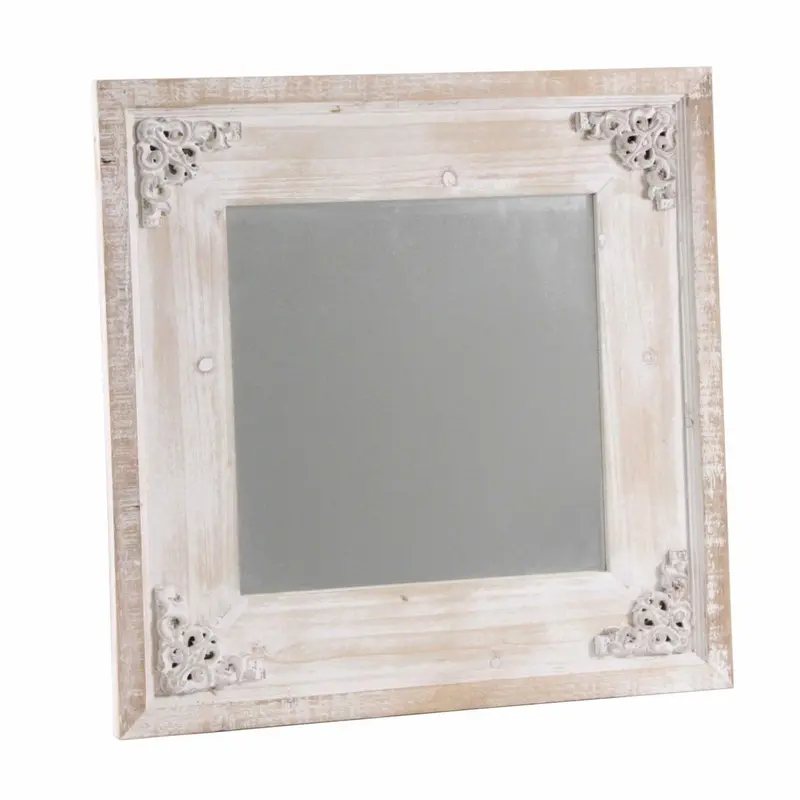 Specchio in abete sbiancato 60H60