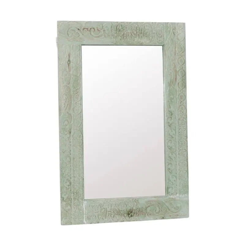 Specchio in abete verde 48x2H73