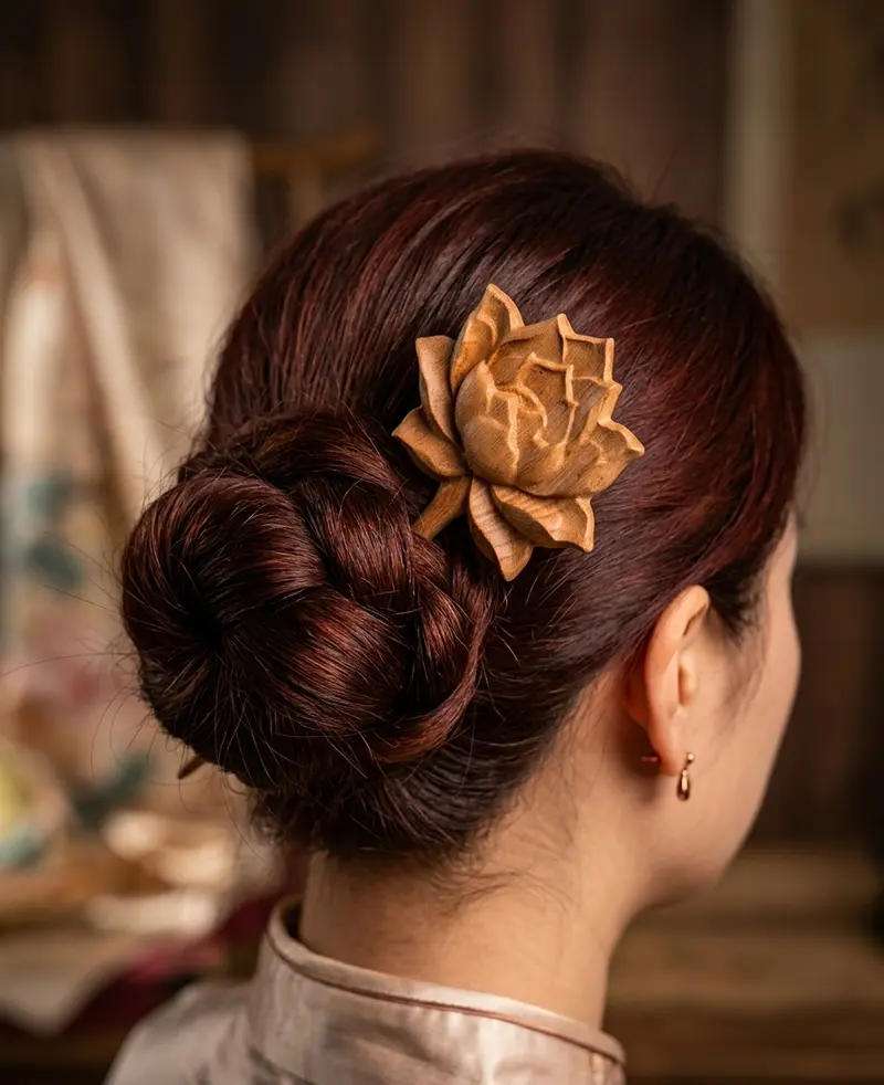 Spilla per capelli - Fiore di loto