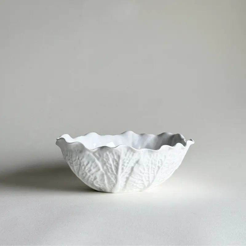 Spode Savoy Small Serving Bowl I Cabbage Leaf motif