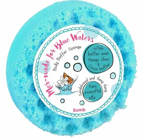 Spugna di Sapone Massaggiante - Acqua Marina, Arancia Dolce, Legno di Sandalo e Ylang Ylang