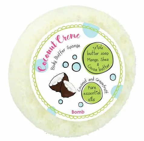 Spugna di Sapone Massaggiante - Crema al Cocco