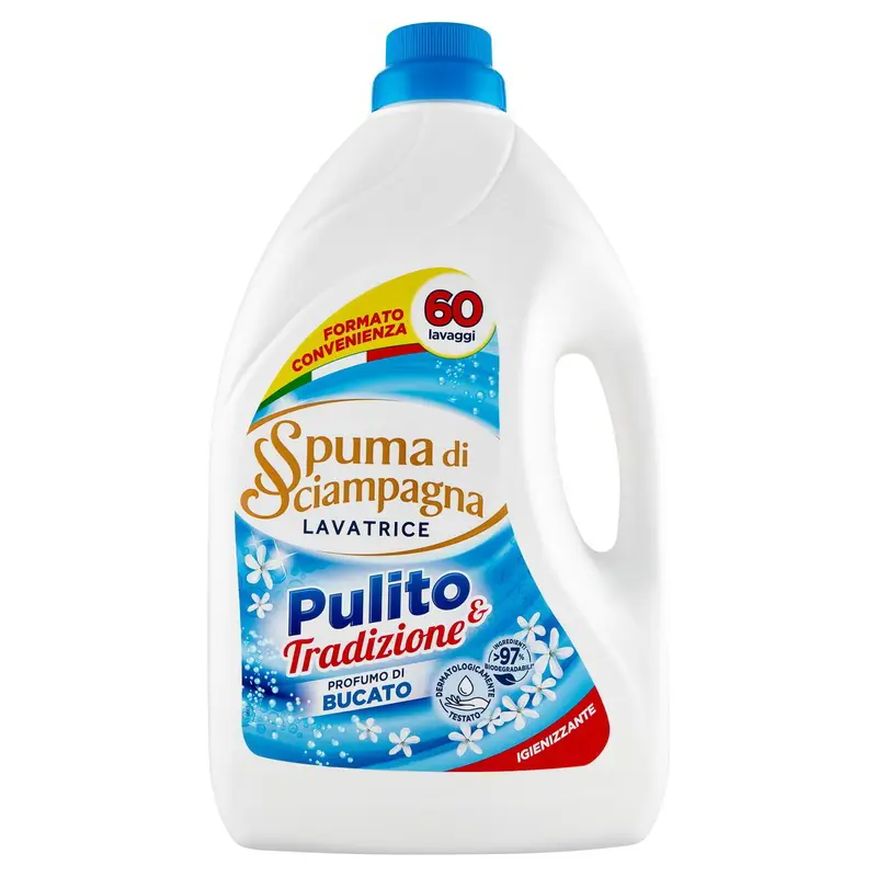 SPUMA DI SCIAMPAGNA LAVATRICE LIQUIDO 3L 60LAV. PROFUMO DI BUCATO