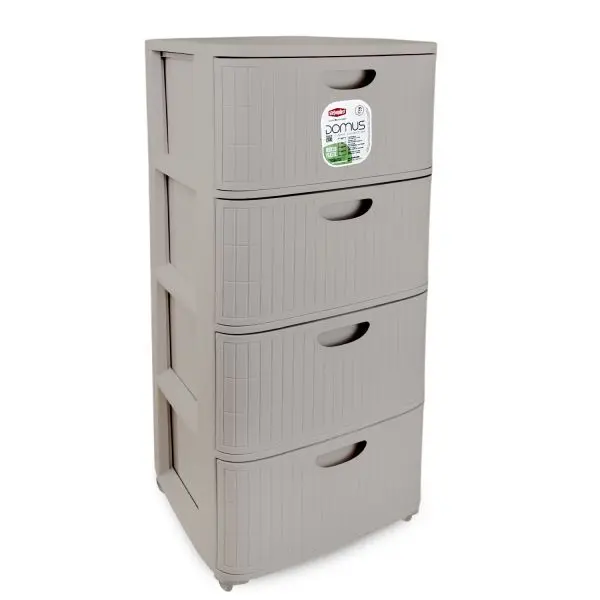 STEFANPLAST DOMUS CASSETTIERA 4 CASSETTI 40X40X80 GRIGIO TORTORA