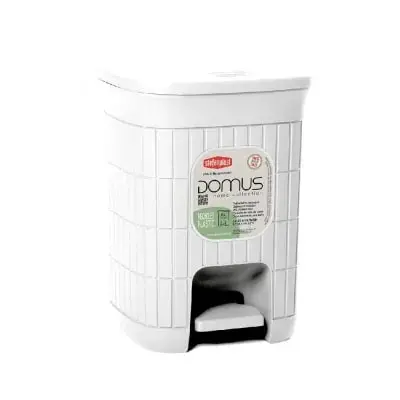STEFANPLAST DOMUS PATTUMIERA A PEDALE DA BAGNO 6LT BIANCO POLVERE