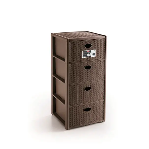STEFANPLAST ELEGANCE CASSETTIERA 4 CASSETTI MOKA CM.40X40X80