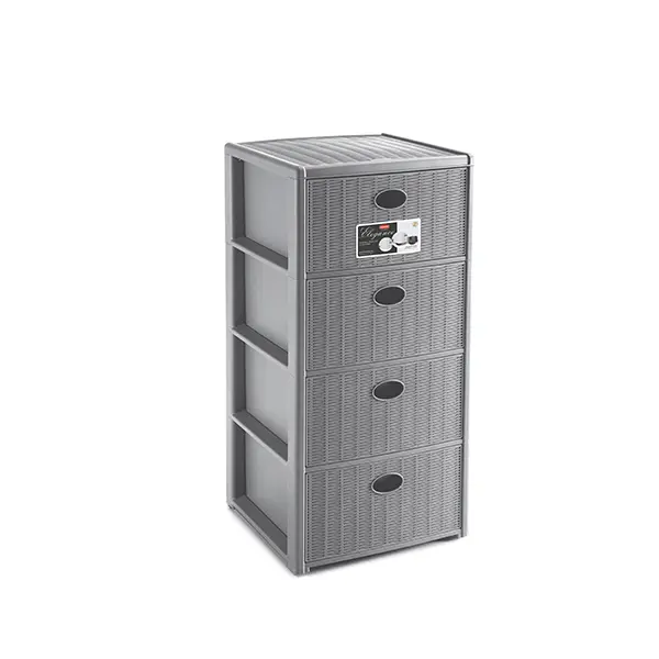 STEFANPLAST ELEGANCE CASSETTIERA 4 CASSETTI STONE GREY CM.40X40X80