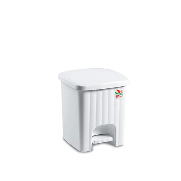STEFANPLAST PATTUMIERA PEDALINA QUADRA 4,5L CM.20,5X20,5X23,5 BIANCO BC01