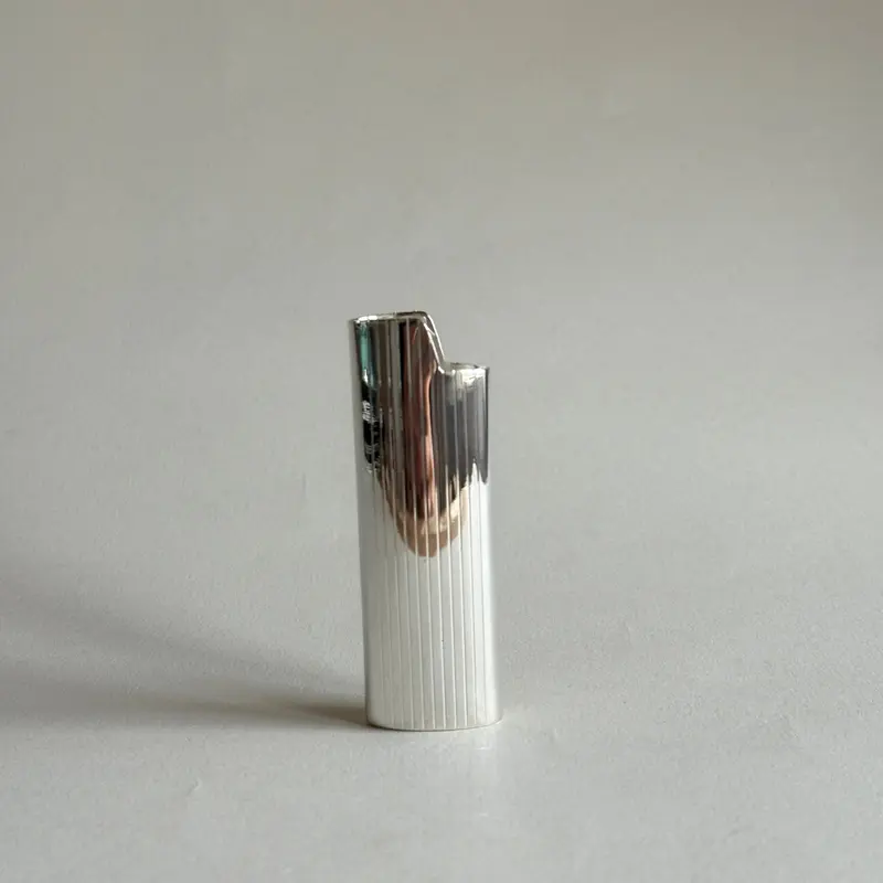 Sterling Silver Bic Lighter Case | Ribbed