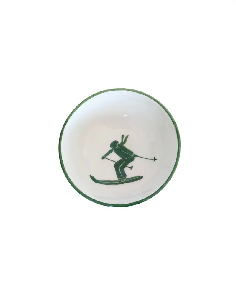 Sveva's Home Ceramic Alpine Skier Bowls Set of 4