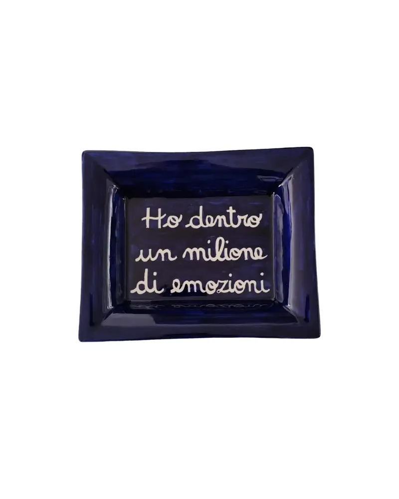 Sveva's Home Ceramic Ashtray "Ho dentro un milione di emozione"