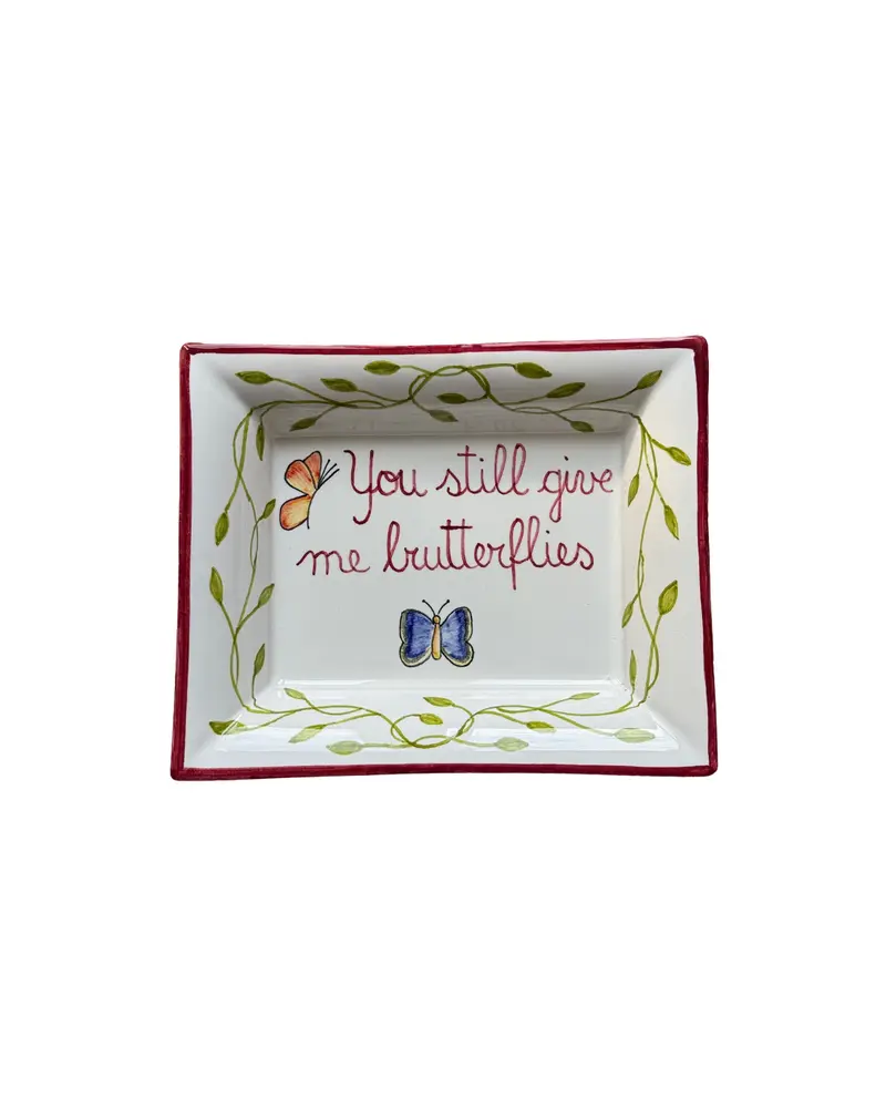 Sveva's Home Ceramic Ashtray "You still give me butterflies"