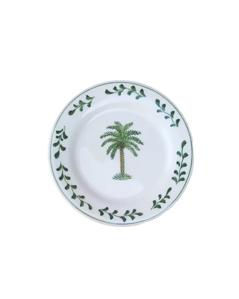 Sveva's Home Ceramic Palm Tree Big and Small Dining Plates Set of 4