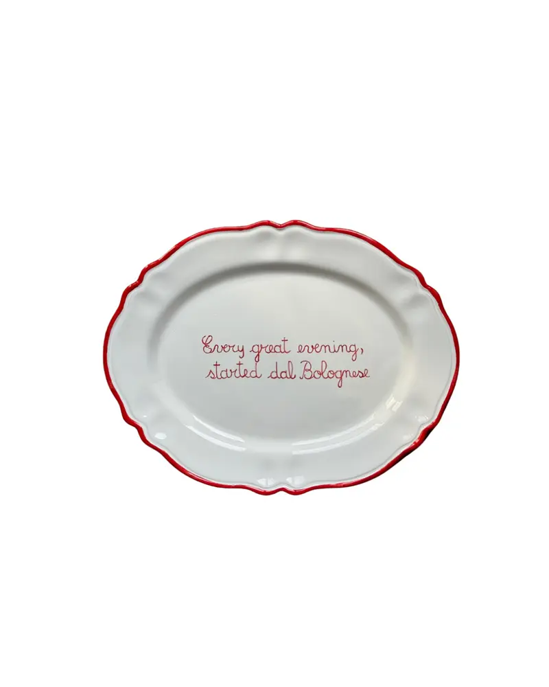 Sveva's Home Ceramic Platter “Every great evening, started dal Bolognese”