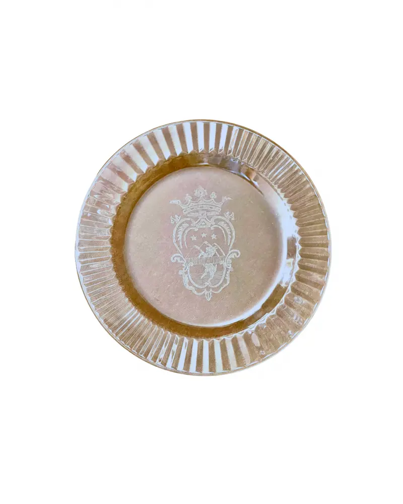 Sveva’s Home Engraved Dessert Glass Plate Set of 12