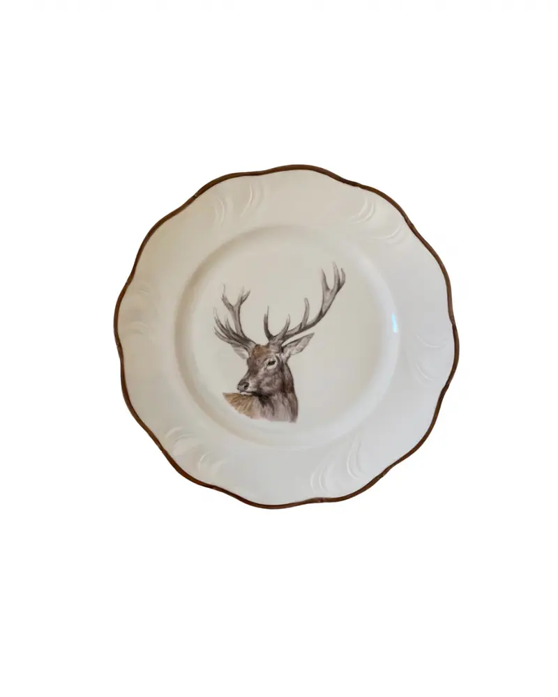 Sveva's Home Porcelain Deer Plate Set of 4