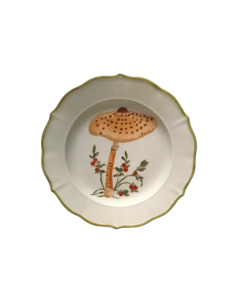 Sveva's Home Porcelain Mushroom Plate Set of 4