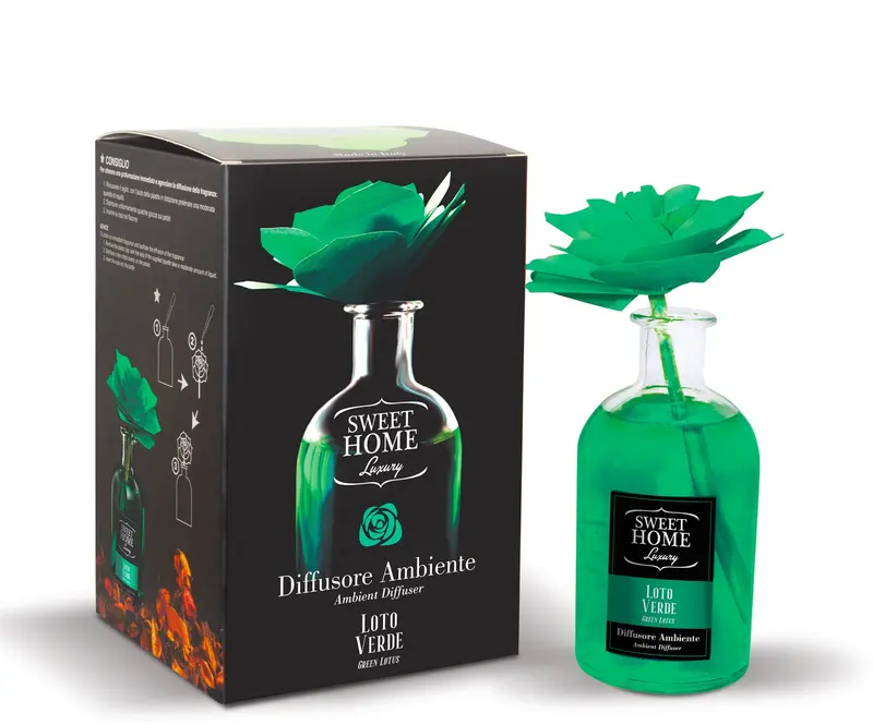 SWEET HOME LUXURY DIFFUSORE AMBIENTE ROSA 250ML LOTO VERDE