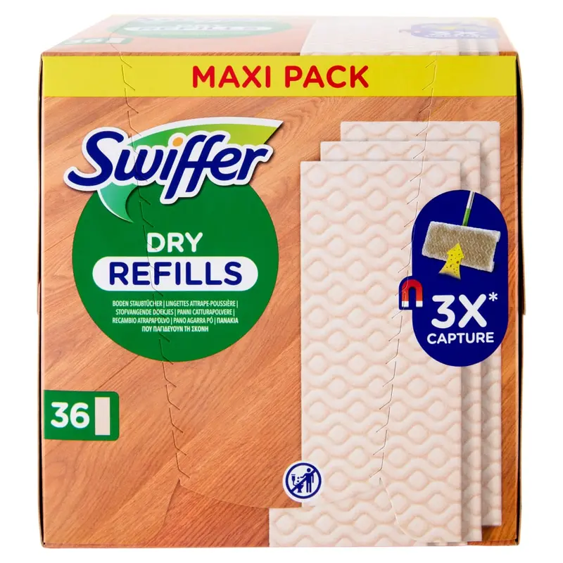 SWIFFER PANNI CATTURA POLVERE 3X CAPTURE DRY X36 LEGNO & PARQUET