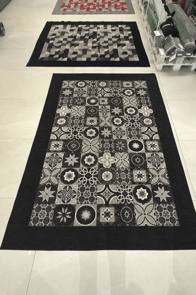 Tappeto Incanto (Dis. 7205 Ceramic) - 140x180cm - nero