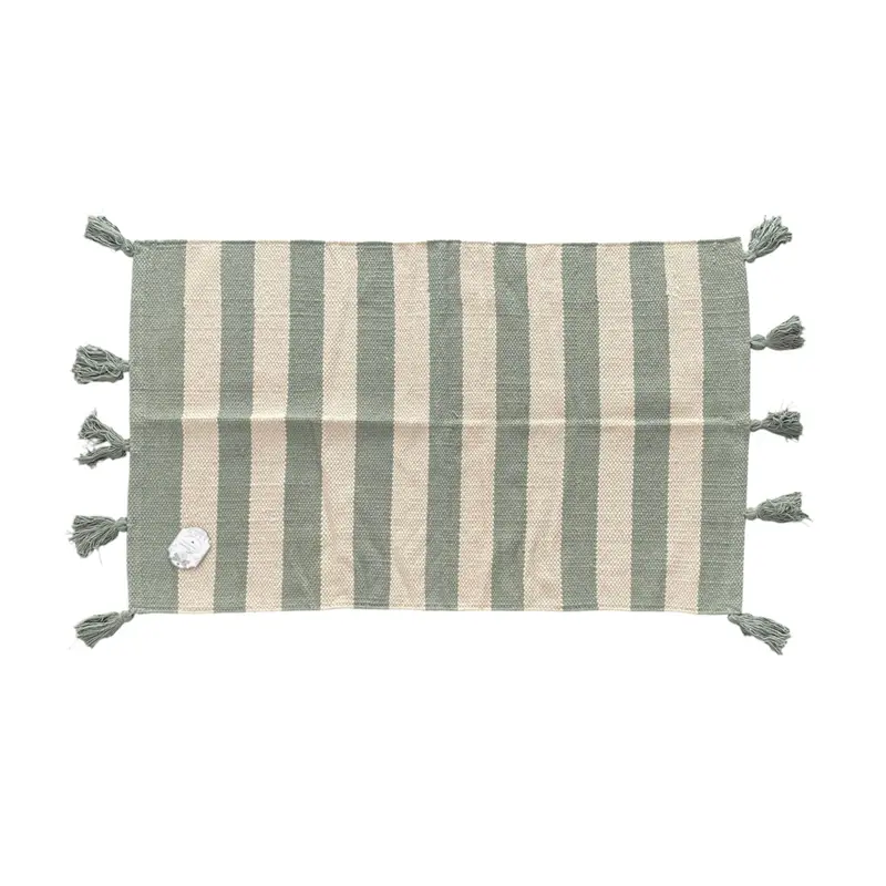 Tappeto righe + nappe Blanc Mariclò - A3947799VE