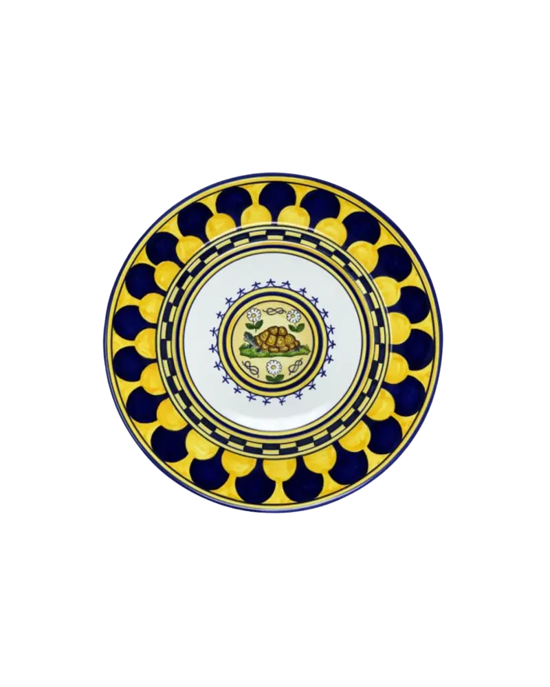 Tartuca Blue and Yellow Pattern Imperial Plate Set
