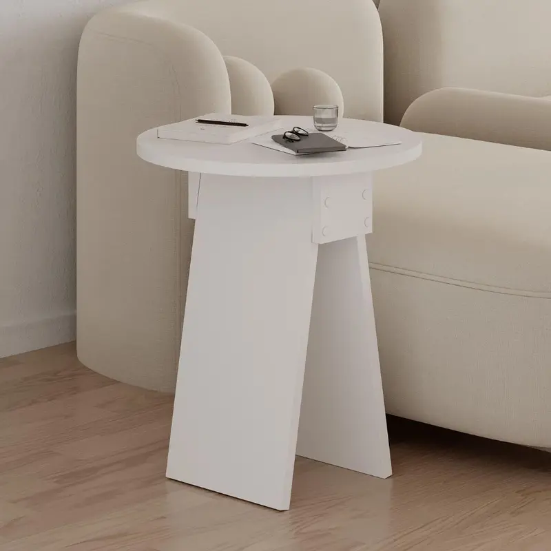 Tavolino da salotto Chen 50x42x23.4 cm. colore bianco