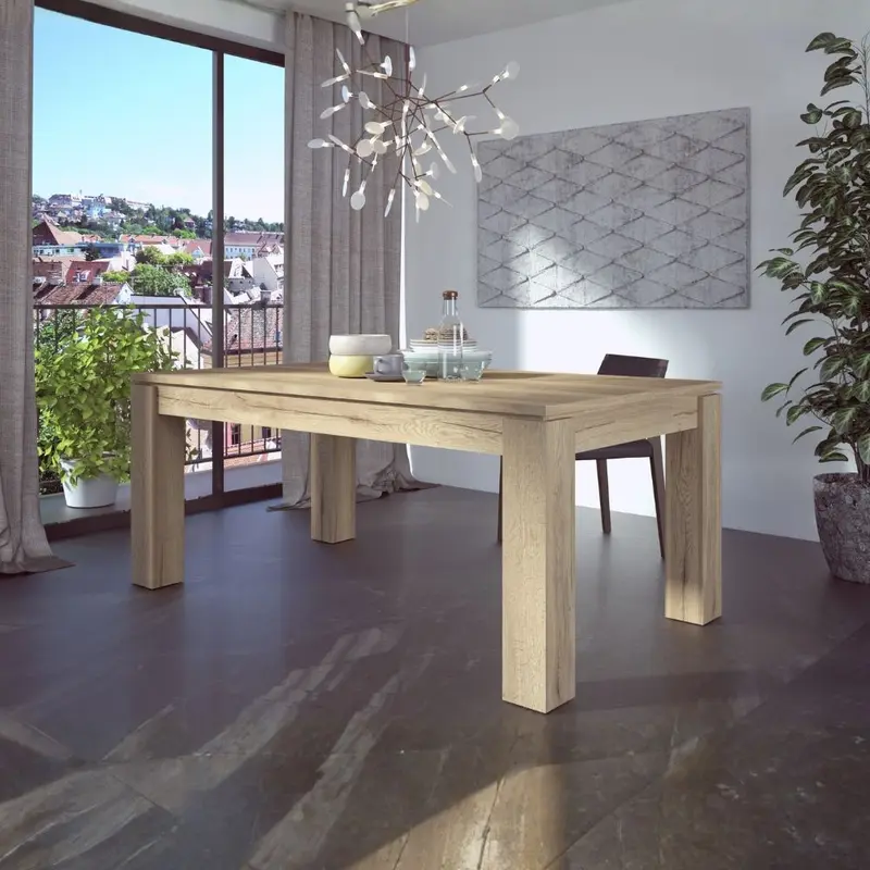 Tavolo allungabile 1475 con allunga centrale 190/235x 90x76 H cm. rovere