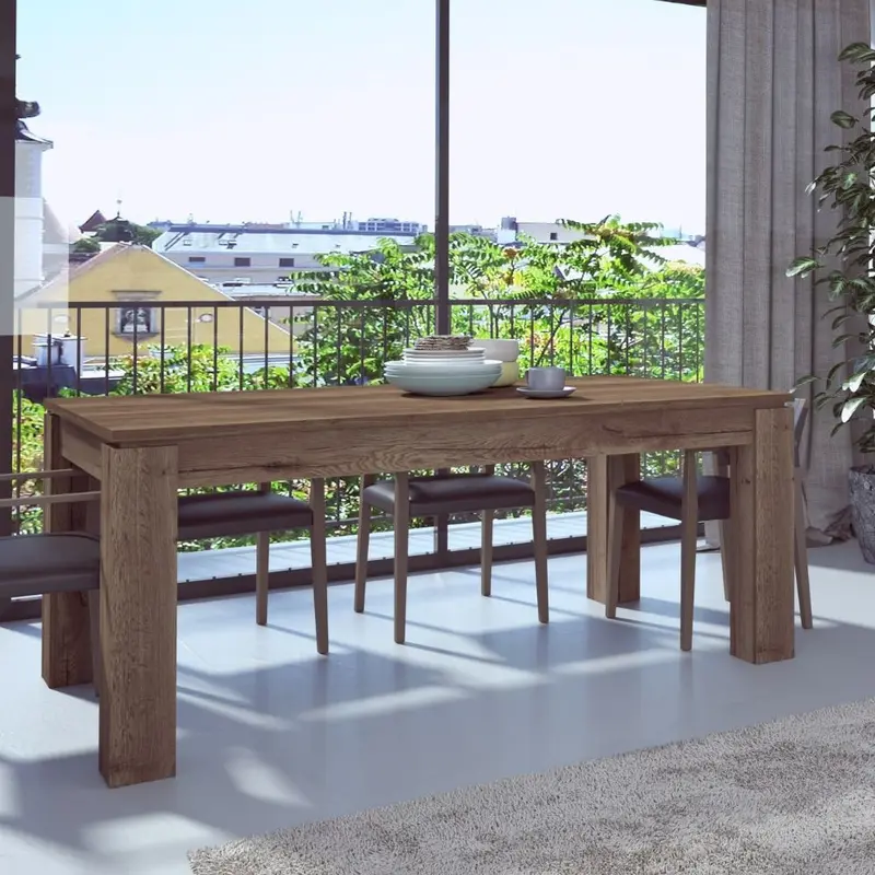 Tavolo allungabile 1485 con allunga centrale 190/235x 90x76 H cm. noce