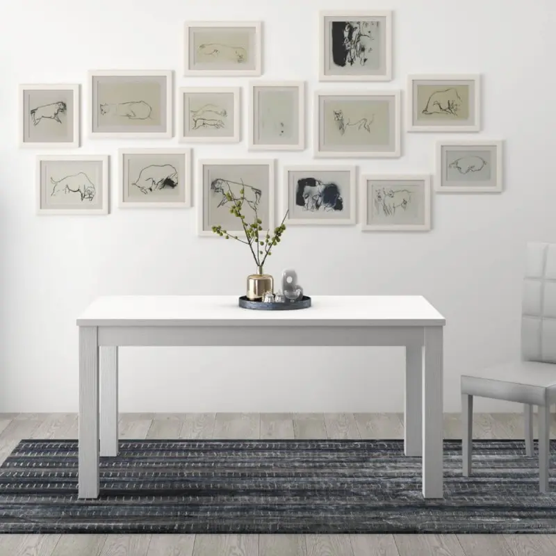 Tavolo allungabile Empoli 160x90 bianco frassinato