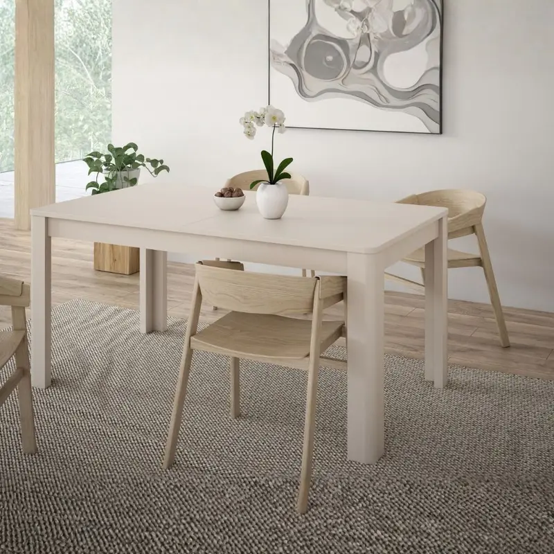 Tavolo allungabile Mono Core con allunga centrale 160x72.7x90.4 cm colore cashmere