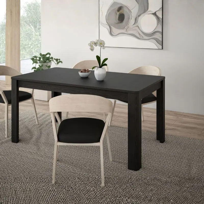 Tavolo allungabile Mono Core con allunga centrale 160x72.7x90.4 cm colore nero