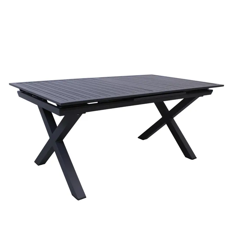 TAVOLO APOLLO ALLUNGABILE IN ALLUMINIO COLORE ANTRACITE CM 180-240X100H75