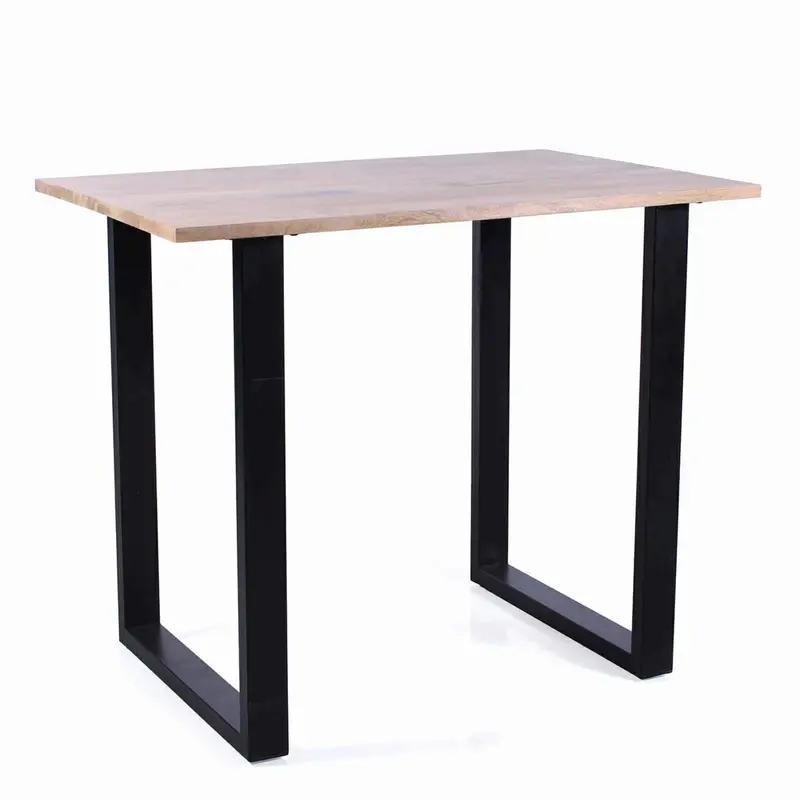 Tavolo bar in legno di mango e metallo "Piero" 120X80H100