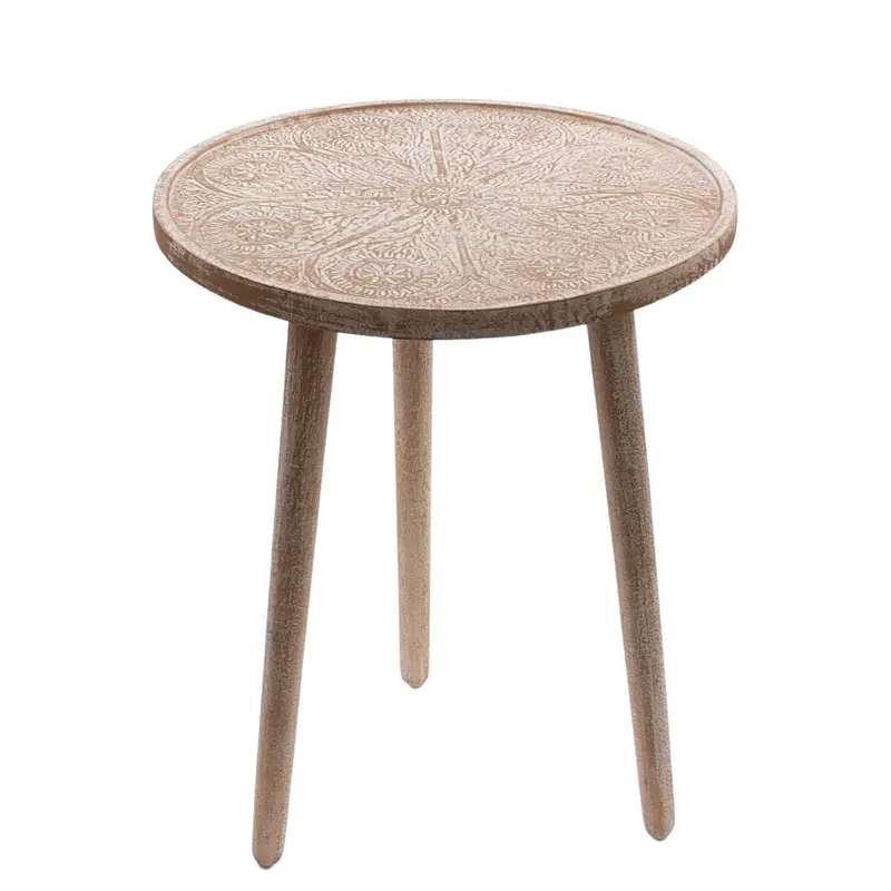 Tavolo da caffè in mango dorato Ø45H55