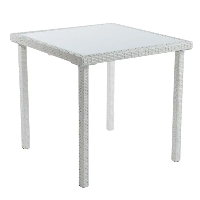 Tavolo da pranzo in polirattan 80X80H75