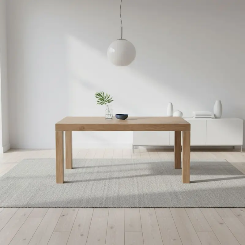 Tavolo Imab Piana T07 in rovere decapato con 2 allunghe 160x90x74.6 H cm.