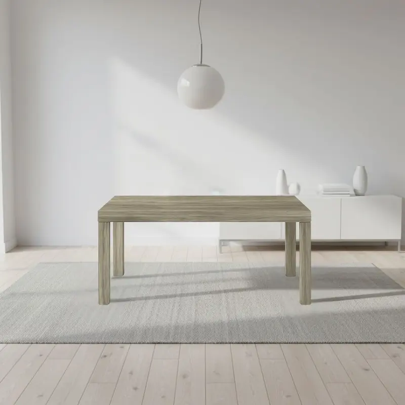 Tavolo Imab Piana T08 in larice grigio con 4 allunghe 160x90x74.6 H cm.