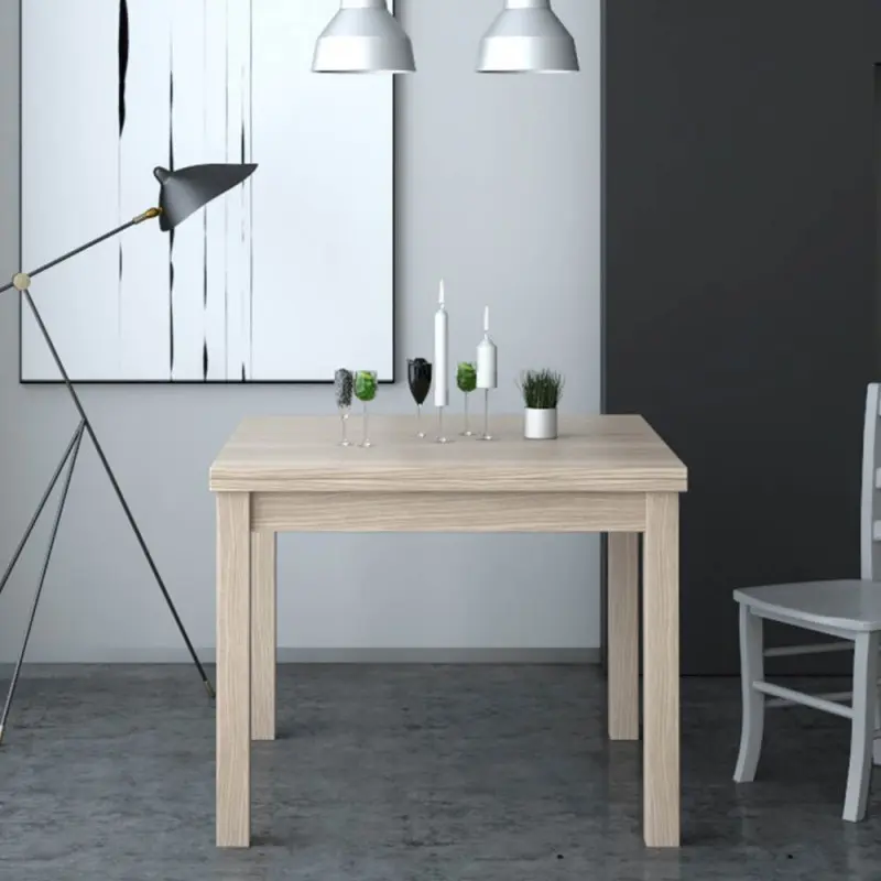 Tavolo raddoppiabile Firenze olmo 90x90