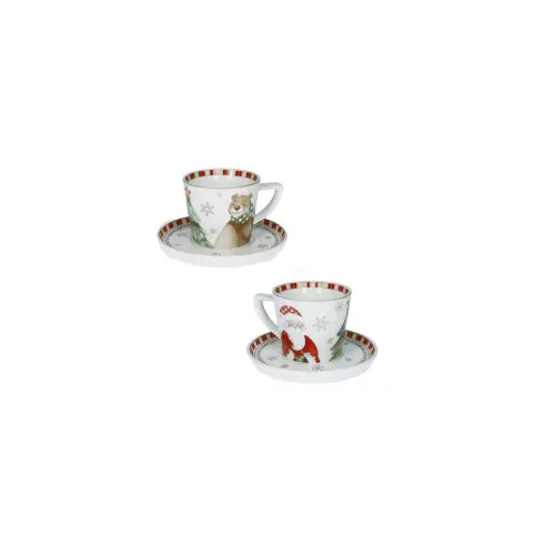 TAZZINA CAFFE' RACCONTI SET 2 PZ NEW BONE CHINA