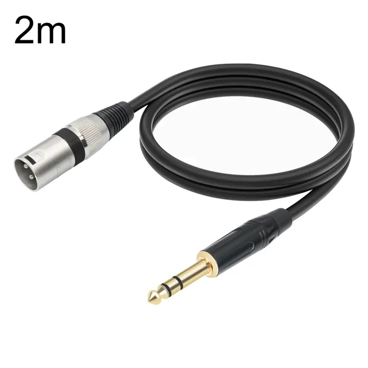 TC145BK55 6.35mm 1/4 TRS Male to XLR 3pin Male Microphone Cable, Length