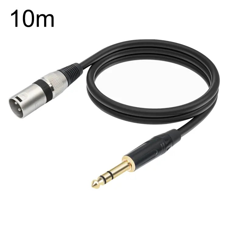 TC145BK55 6.35mm 1/4 TRS Male to XLR 3pin Male Microphone Cable, Length