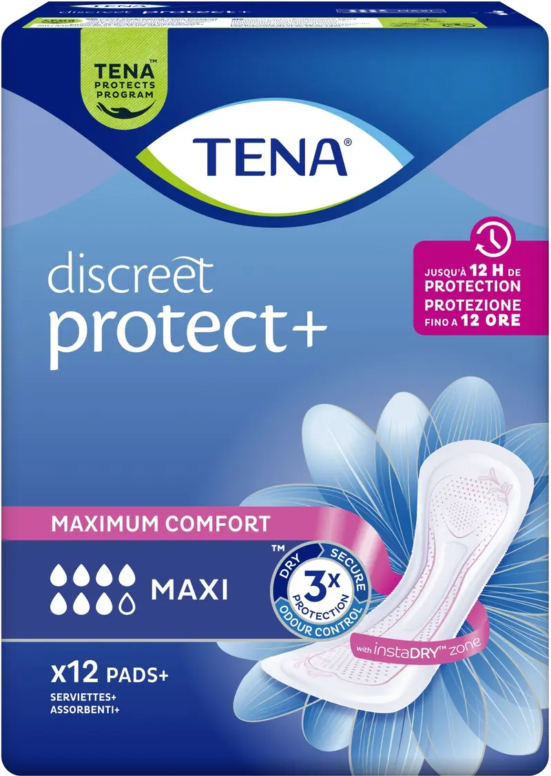 TENA DISCREET PROTECT+ MAXI X12