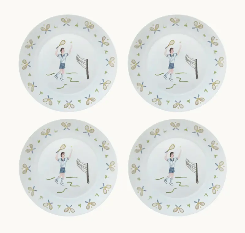 Tennis gentleman dinner plate (set of 4)