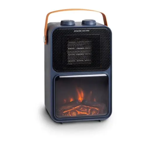 Termoventilatore con oscillazione ed effetto caminetto 1200W