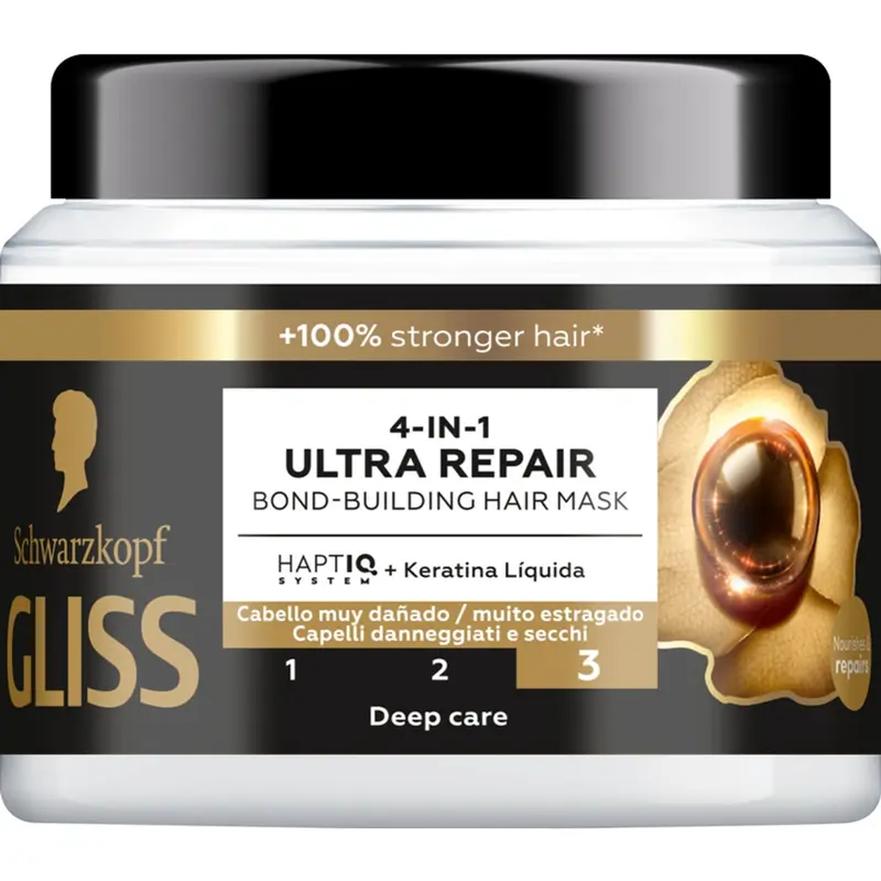 TESTANERA GLISS MASCHERA 400ML 4-IN-1 ULTRA REPAIR